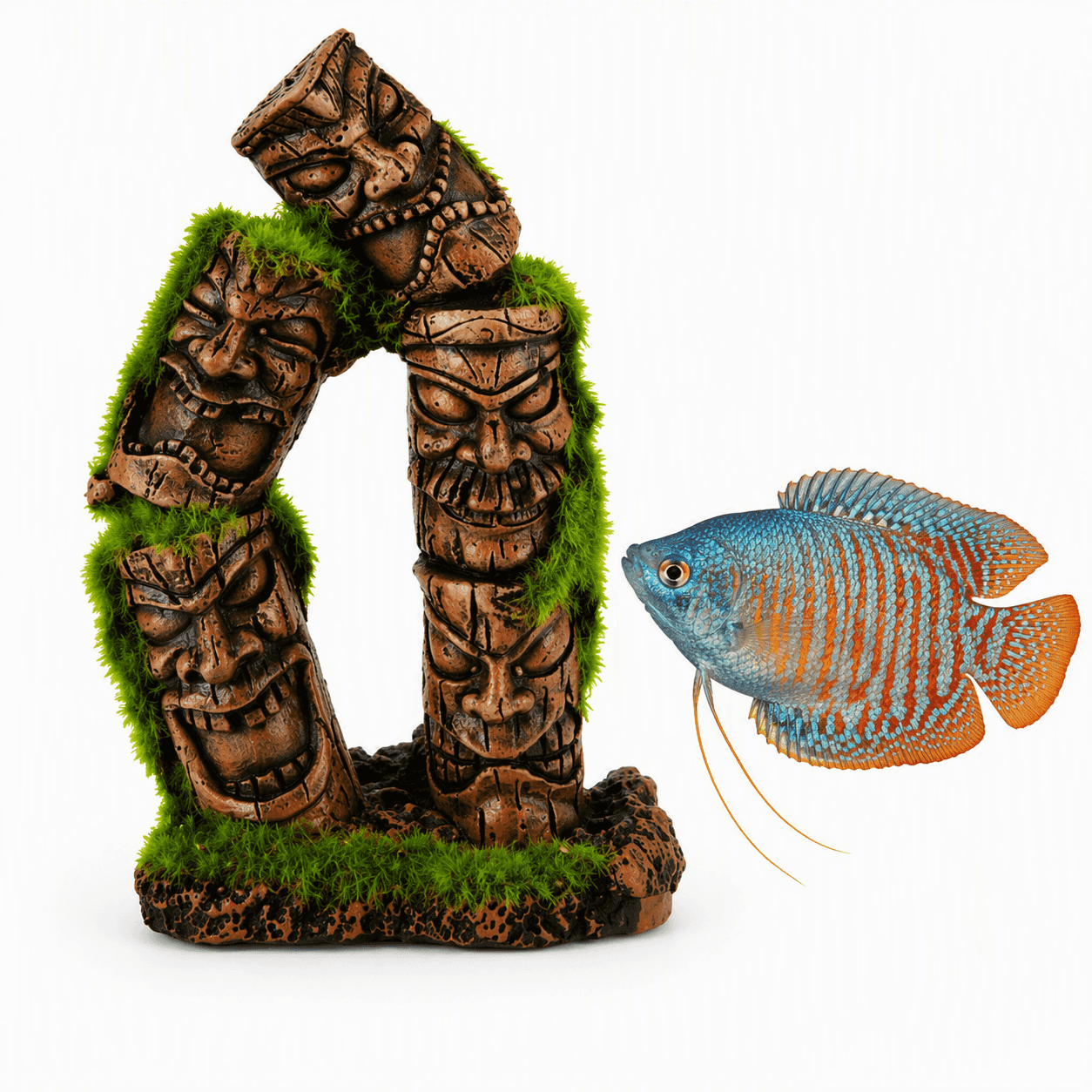Zolux Dekoration für Aquarium Totem 2 KIPOUSS mit Samen 7,7x5,6x13,8 cm