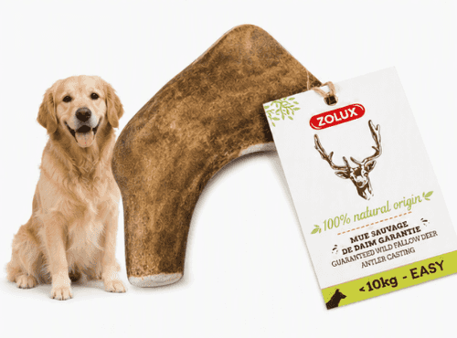 ZOLUX Natürlicher Snack für Hunde – Damhirschgeweih EASY Größe S