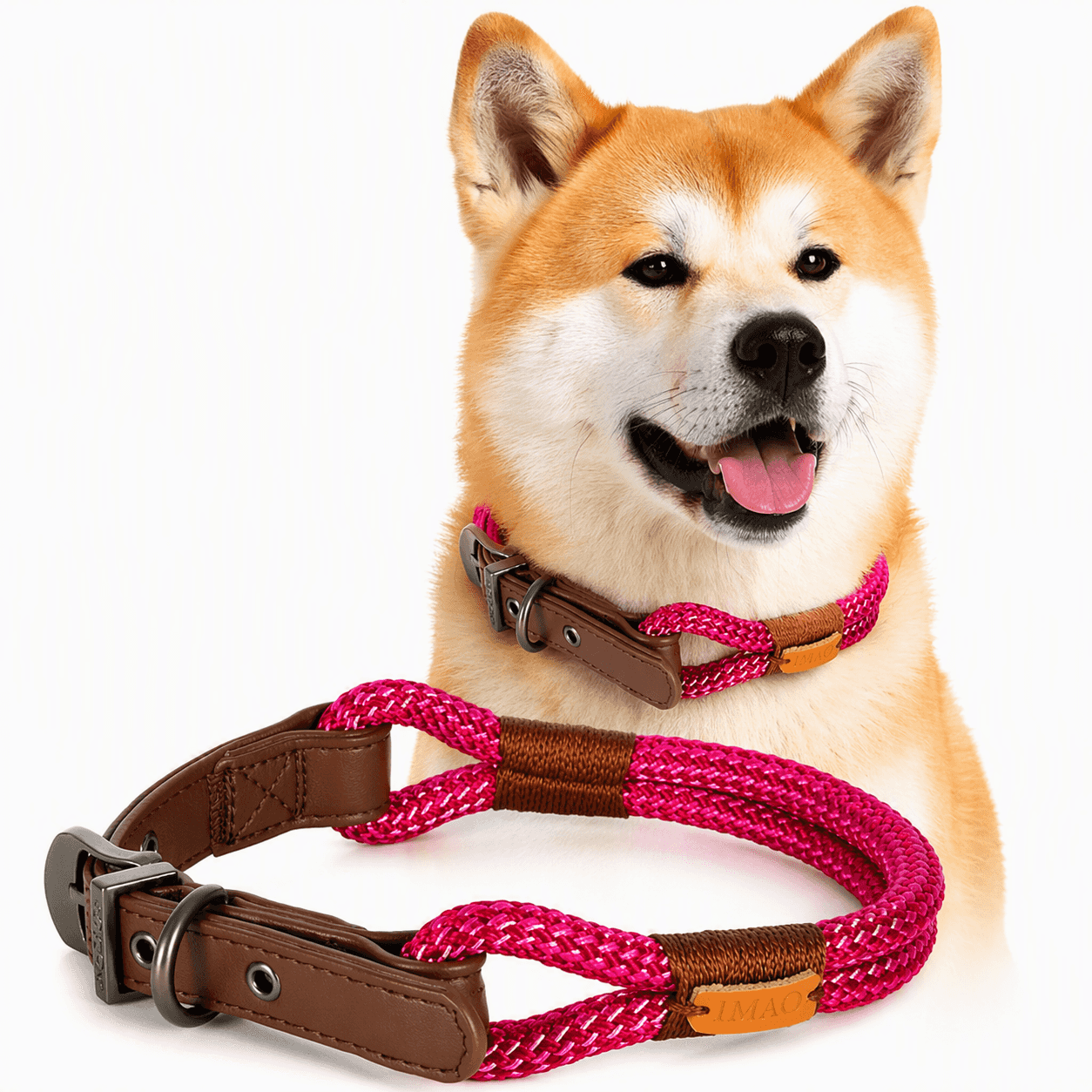 ZOLUX Seil- Hundehalsband IMAO HYDE PARK 11 mm/60 cm Farbe: Fuchsie