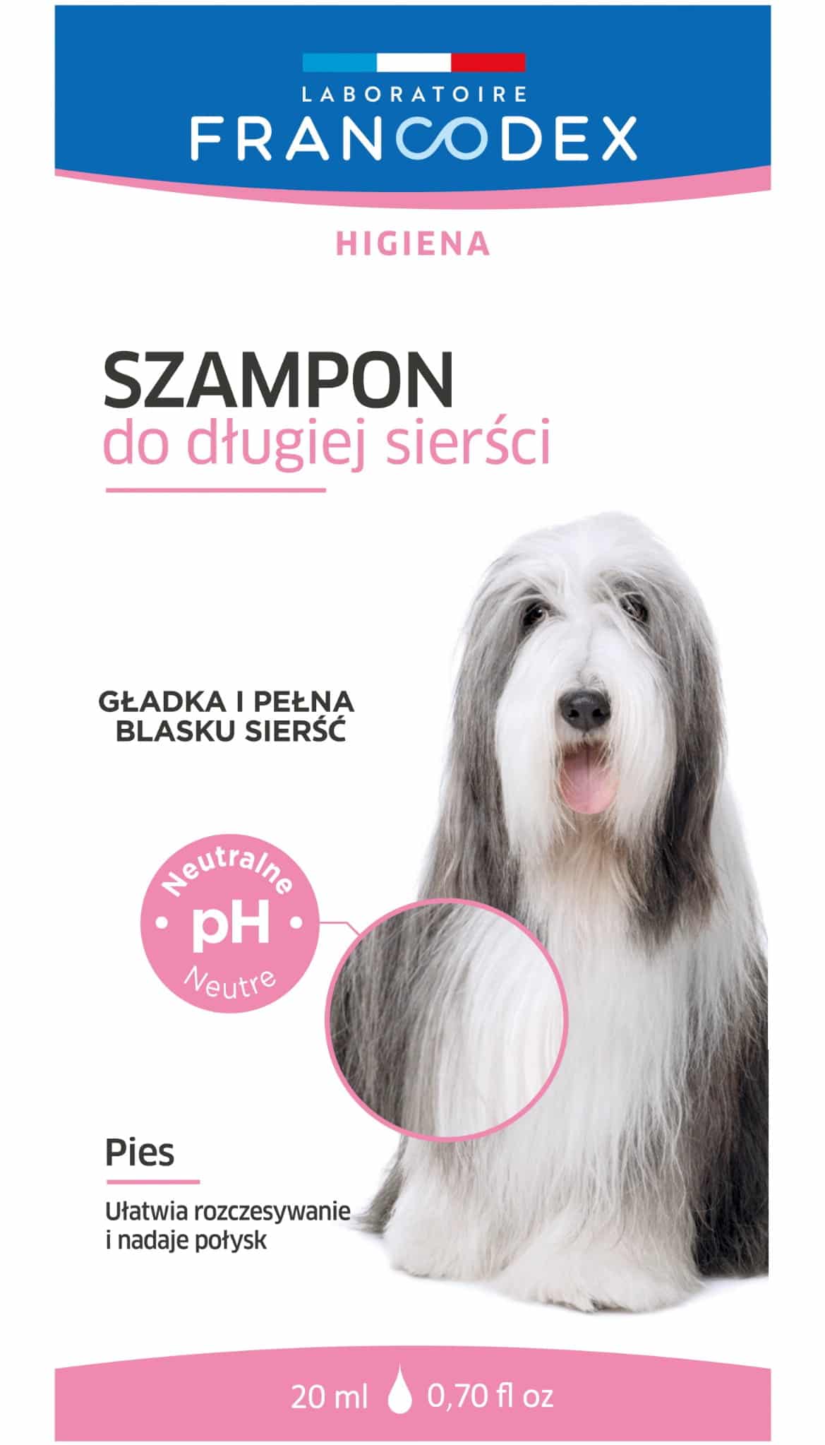 FRANCODEX Shampoo für langhaarige Hunde, Beutel 20 ml