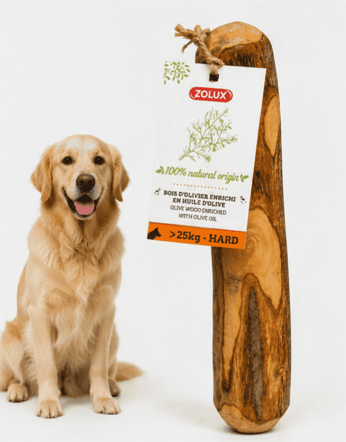 ZOLUX Natürlicher Snack für Hunde – Kauholz aus Olivenbaum Größe L