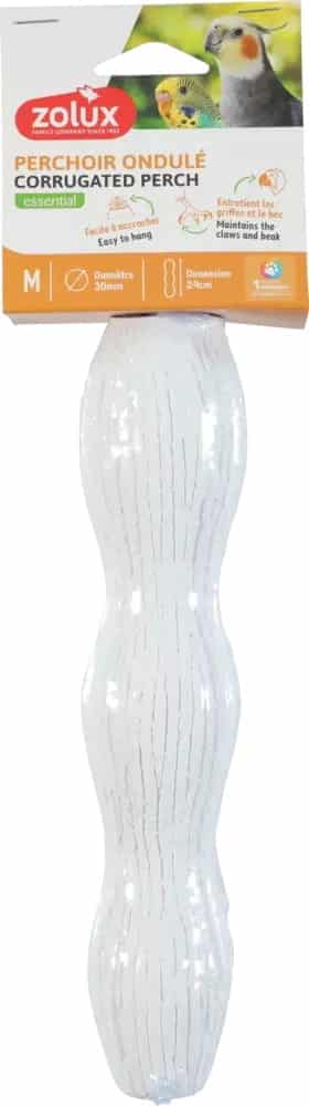 ZOLUX Vogelsitzstange gewellt mineral M 3/24 cm