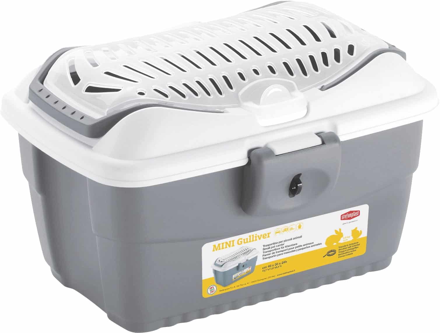 ZOLUX Transportbox für Nagetiere und Papageien MINI GULLIVER – Farbe: Grau