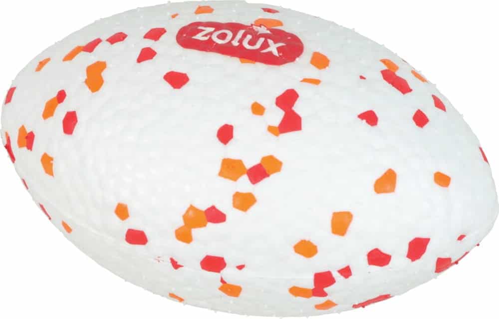 ZOLUX Robuster Rugbyball für Hunde zum Apportieren ETPU 12,7 cm