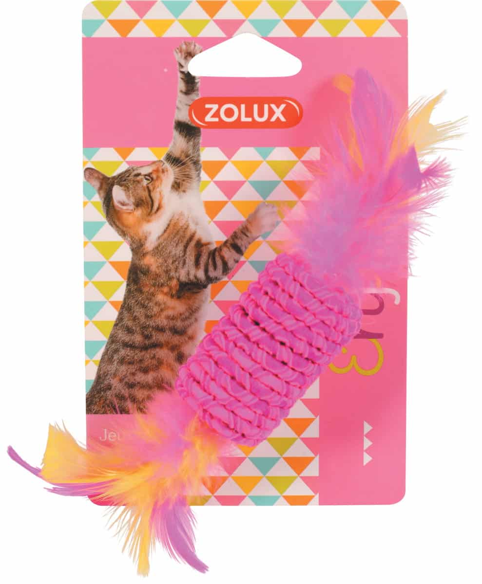 ZOLUX Katzenspielzeug Bonbon mit Federn elastisch 17,5 cm
