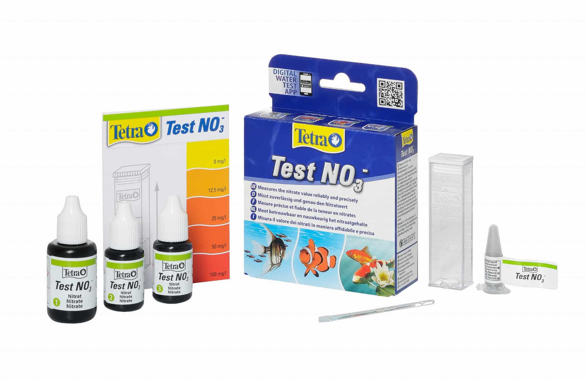 TETRA Test NO3 – 3 Reagenzien, Tropfentest zur Messung des Nitratgehalts im Aquariumwasser
