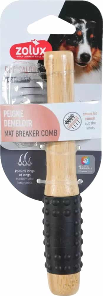 ZOLUX Filzstriegel Mat Breaker aus Holz für Hunde DOG SALON