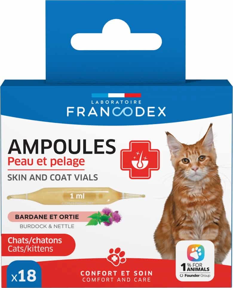 FRANCODEX Hautpflege-Ampullen für Katzen und Kätzchen x18