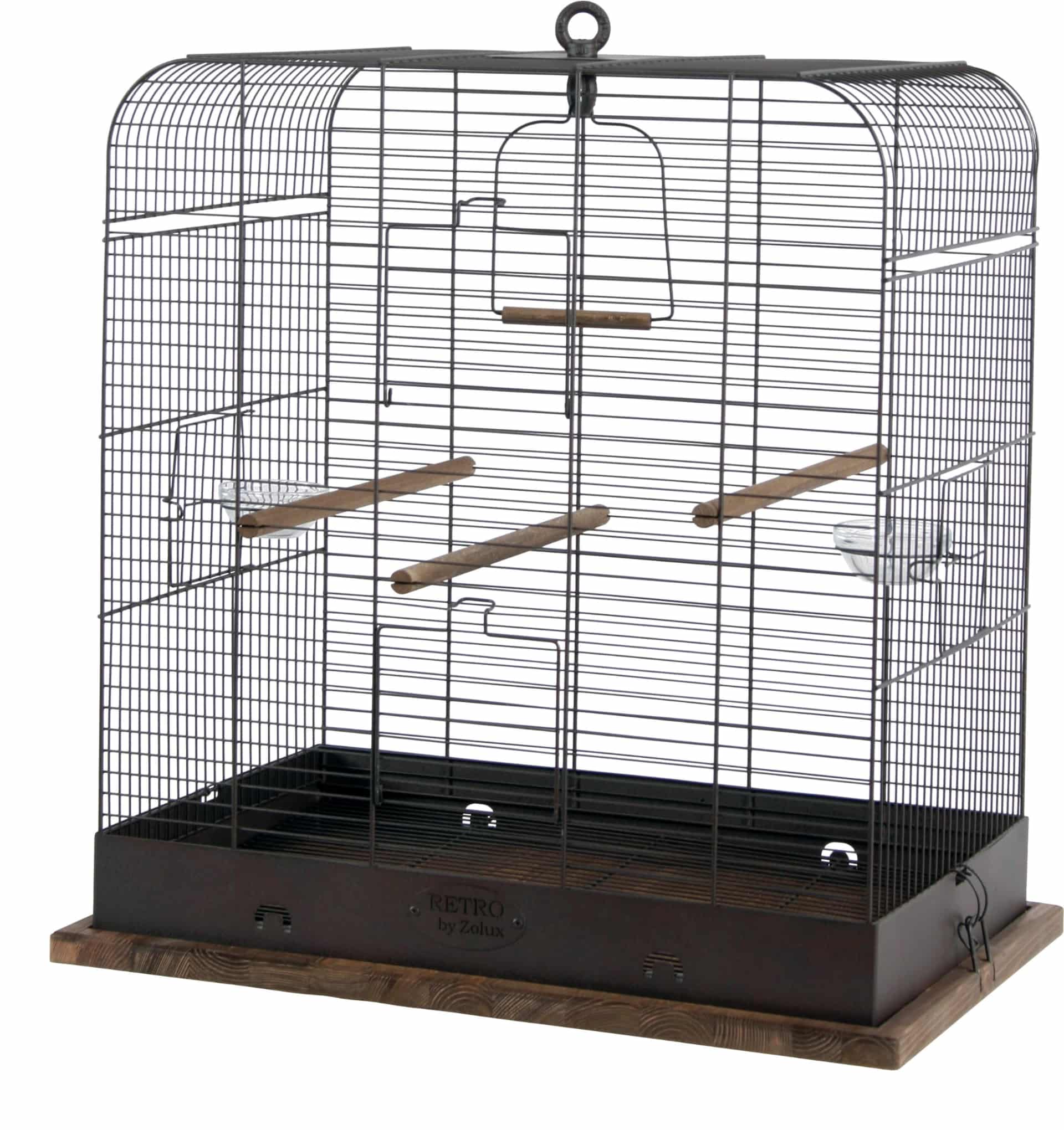 ZOLUX Vogelkäfig Retro Madeleine 54 x 34 x 53 cm – Farbe Dunkelbraun