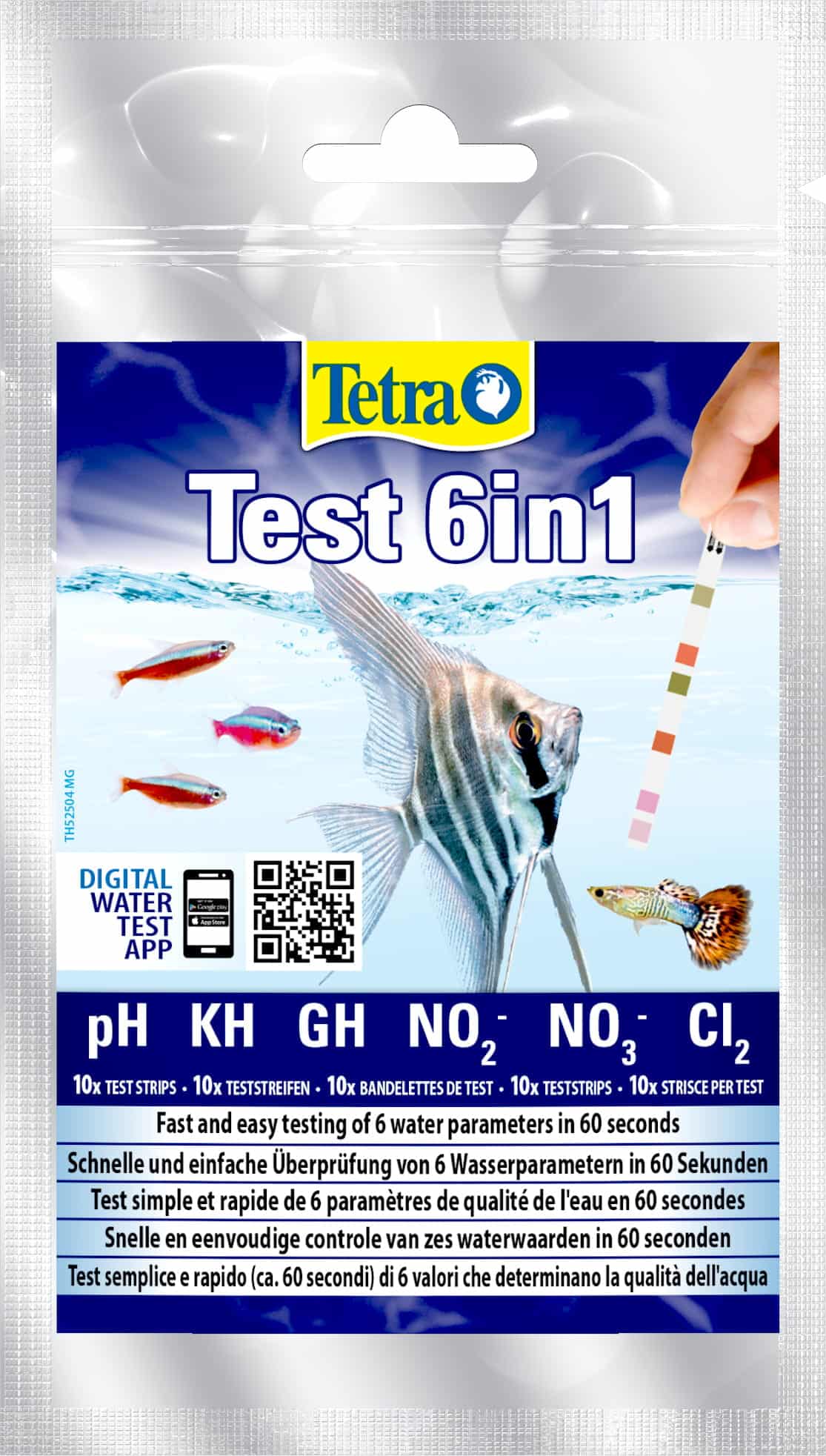 TETRA Test 6in1 10 Streifen, schnelle Kontrolle des Aquariumwassers