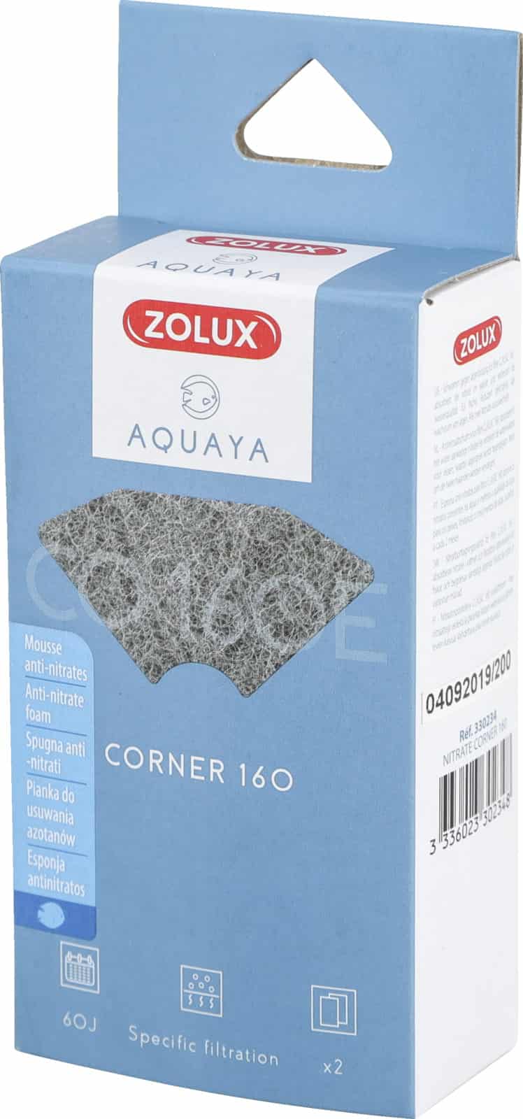 Zolux Algenfiltereinsatz Nitrate AQUAYA Corner 160