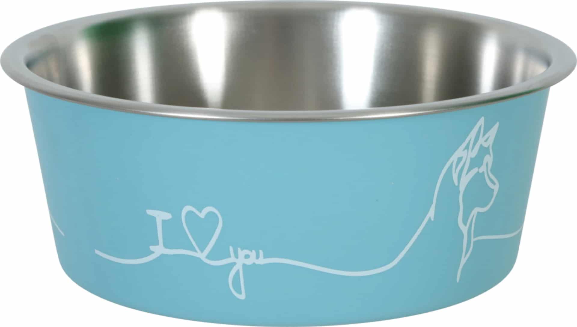 ZOLUX Rutschfester Hundenapf LOVE Farbe blau 750 ml