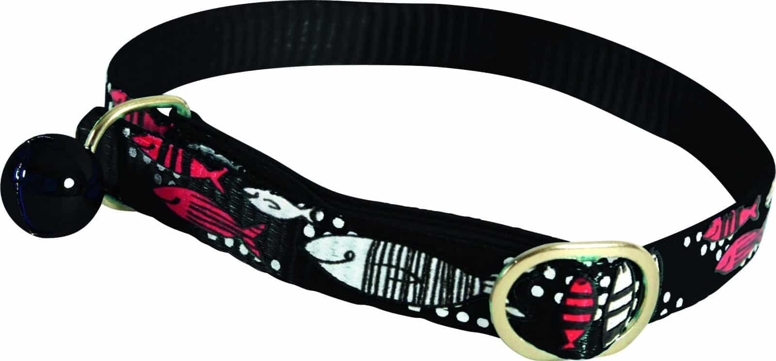 ZOLUX Nylon-Katzenhalsband Sardine 30 cm, Farbe Schwarz