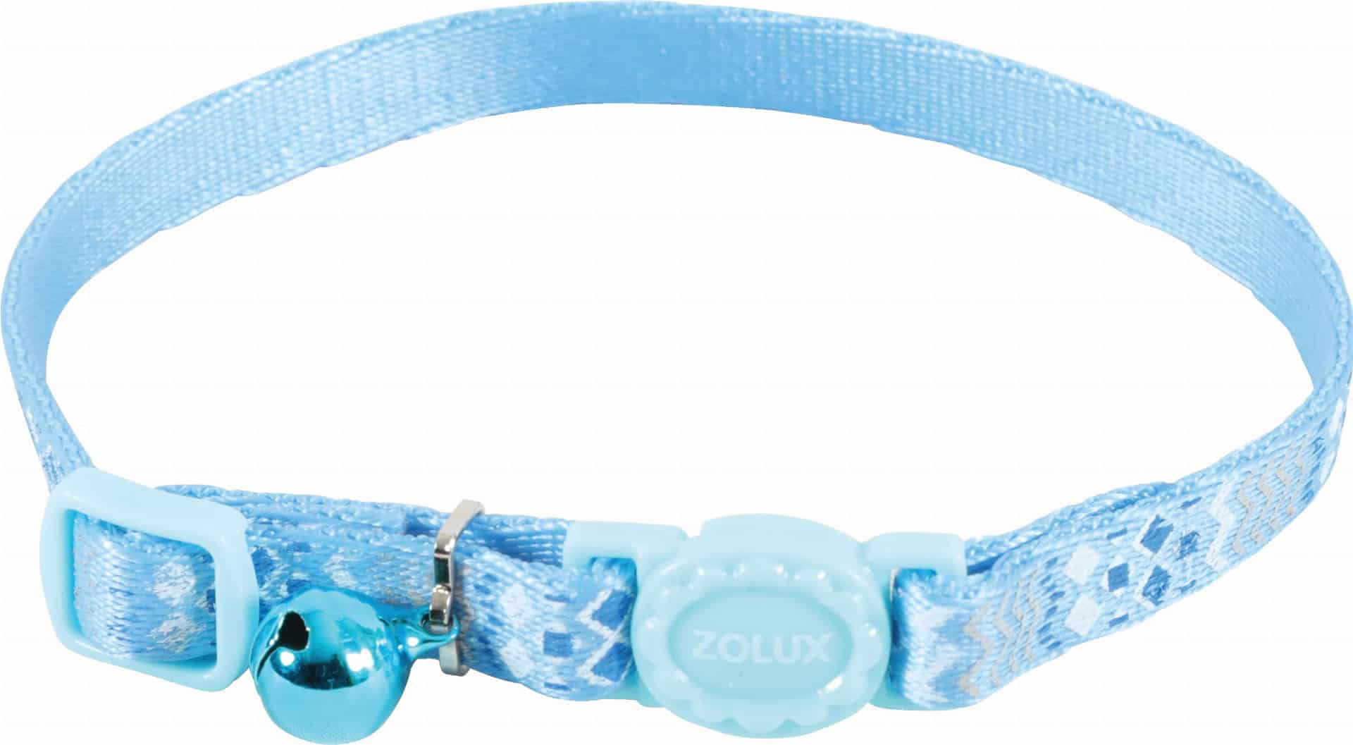 ZOLUX Verstellbares Nylon-Halsband für Katzen ETHNIC, Farbe Blau