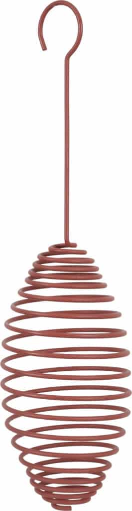 Zolux Spiral-Futterspender klein für Fettkugeln für Vögel, Farbe Ziegelrot
