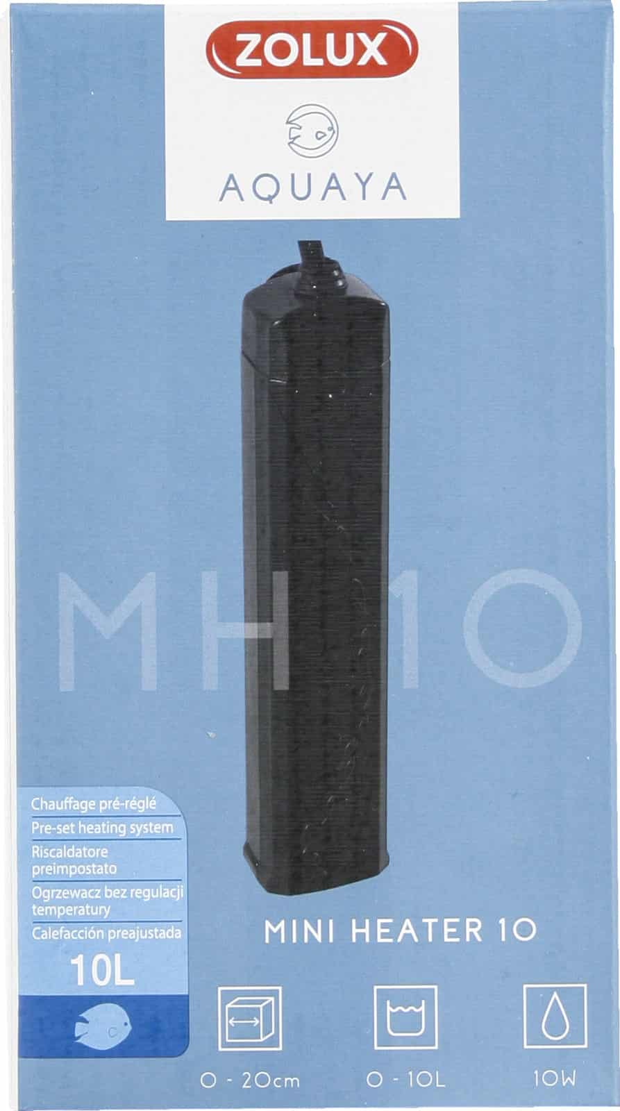 ZOLUX AQUAYA Mini-Heizstab 10 W, 0–10 l, Farbe: Schwarz