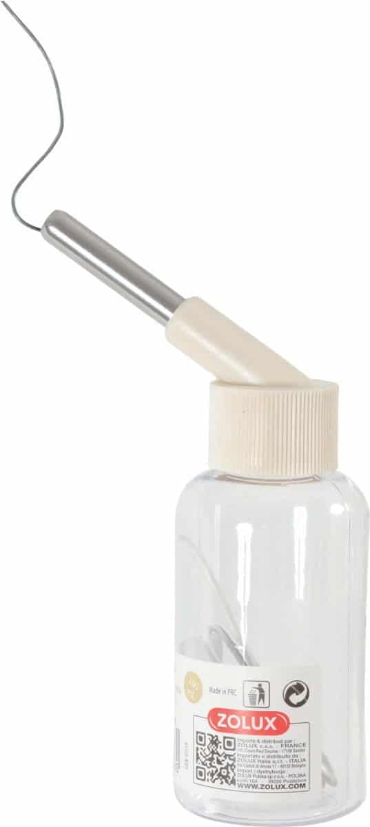 ZOLUX Trinkflasche für Nagetiere, 100 ml, Farbe: Beige/Grau