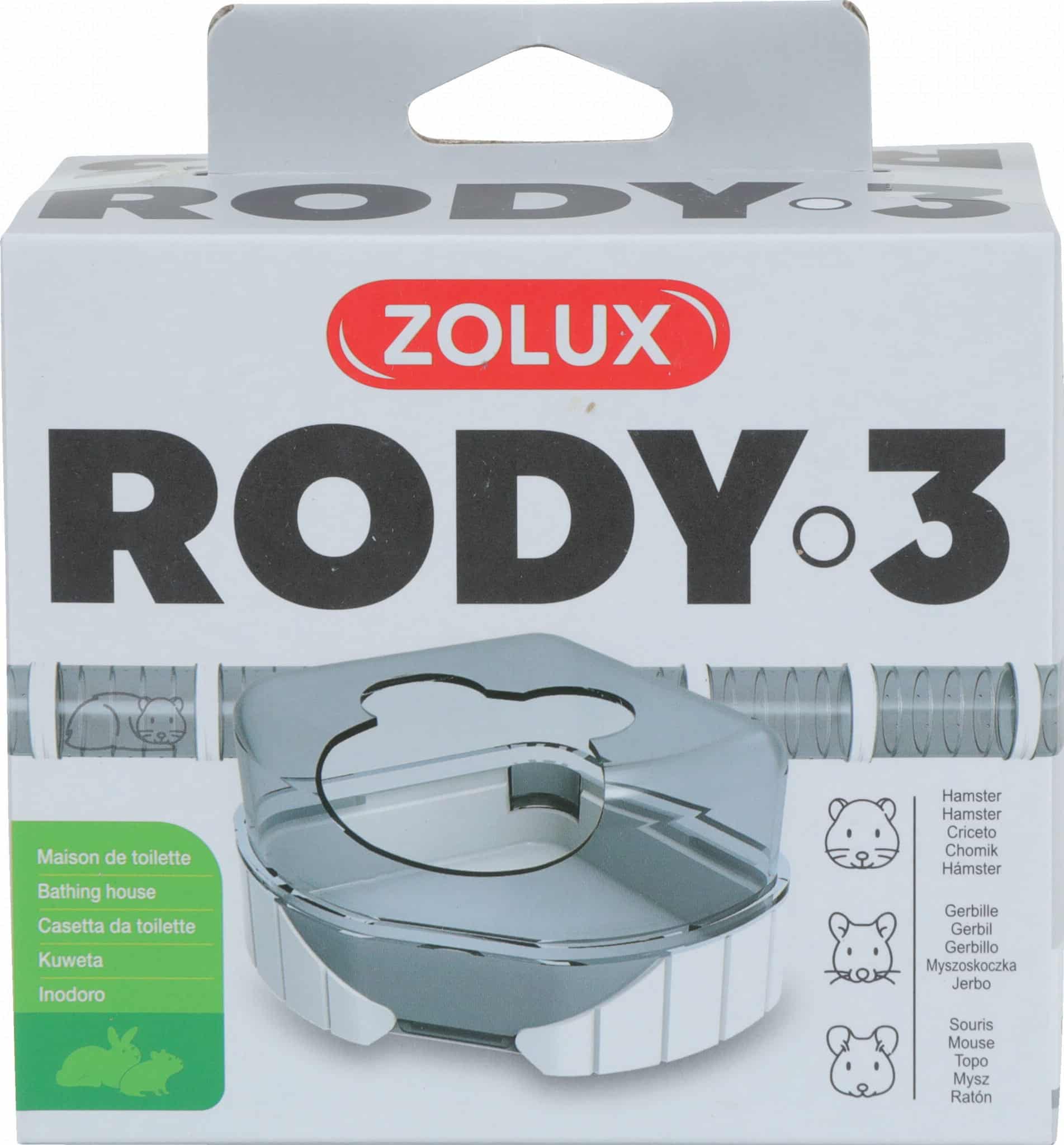 ZOLUX Ecktoilette für Maus, Hamster RODY 3, Farbe: Weiß