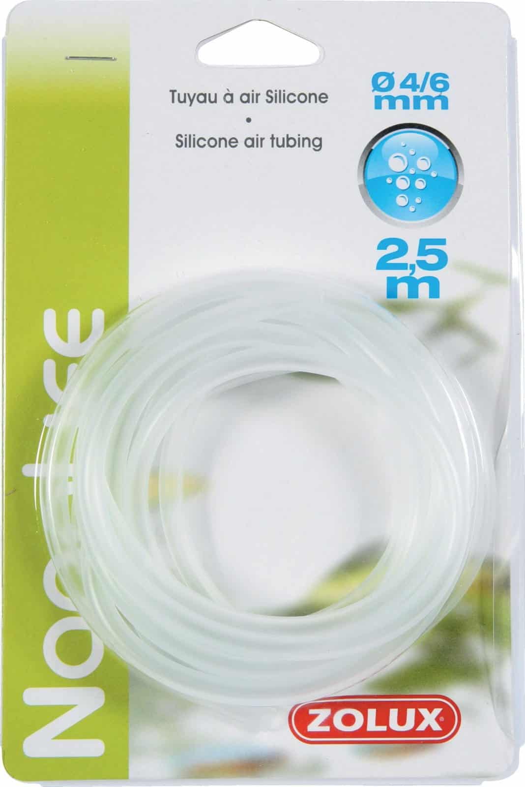 ZOLUX Silikonschlauch für Aquarium – für Luftsteine, Filter, Pumpen 2,5 m 4/6 mm