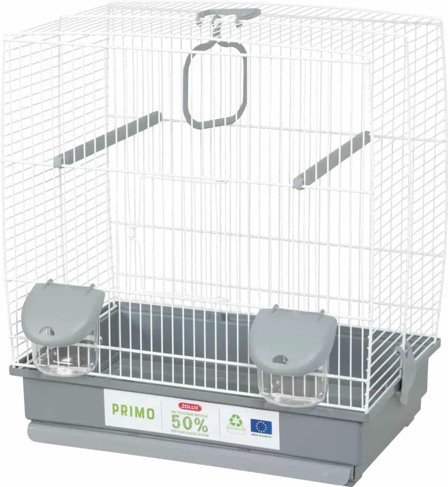 ZOLUX Vogelkäfig PRIMO CARLA 40 cm, Farbe: Grau/Weiß