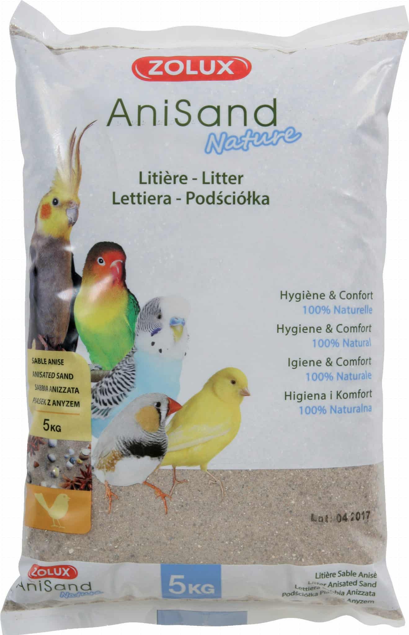ZOLUX Anissand mit Anis für Vogelkäfige AniSand Nature  5 kg