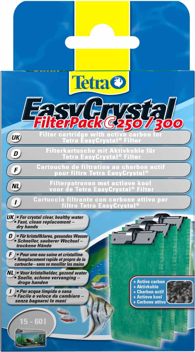 TETRA EasyCrystal Filter Pack C 250/300 mit Aktivkohle – Einsatz aus Kohle und Filtervlies