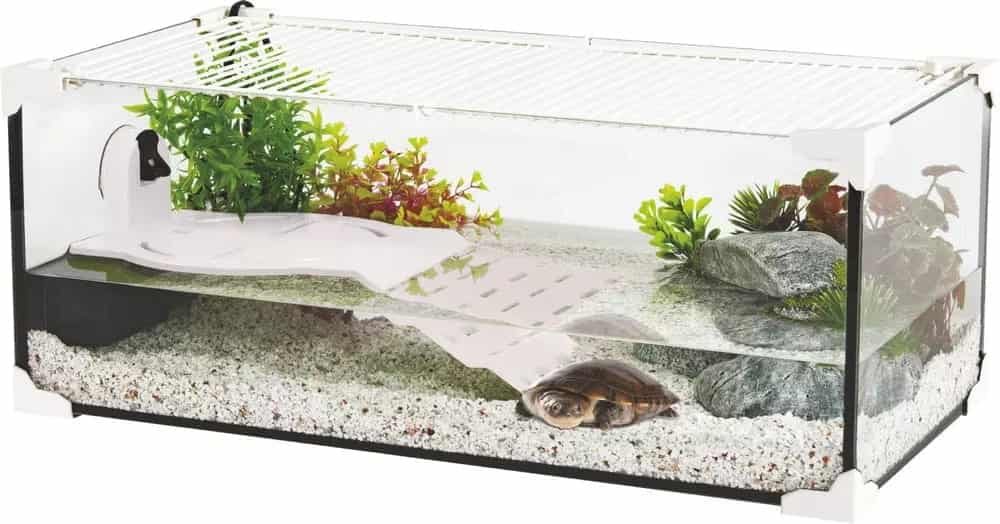 ZOLUX Aquaterrarium für Wasserschildkröten KARAPAS AQUA PRO 60x30x20 cm weiß