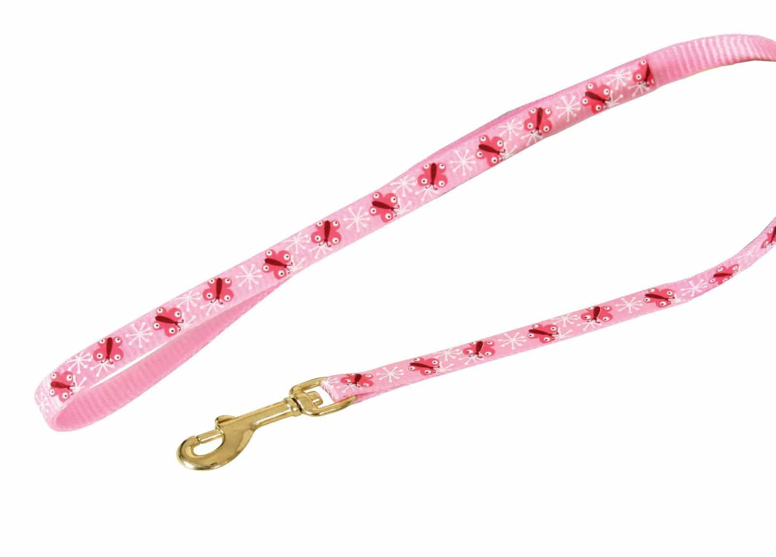 Zolux Nylonleine für Katzen BUTTERFLY 1 m, Farbe Rosa