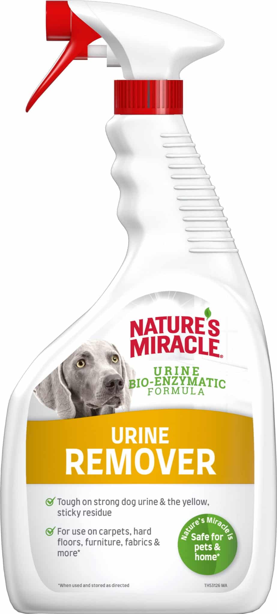 NATURE'S MIRACLE Urinflecken- und Geruchsentferner für Katzen und Hunde – URINE 946 ml
