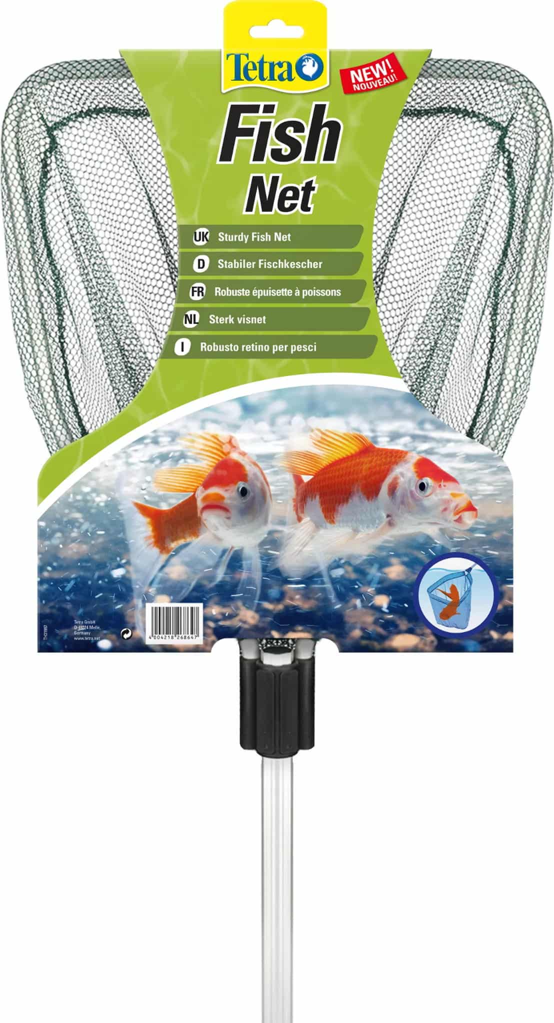 Tetra Pond Fish Net – Kescher für Gartenteiche zum sicheren Fangen von Fischen
