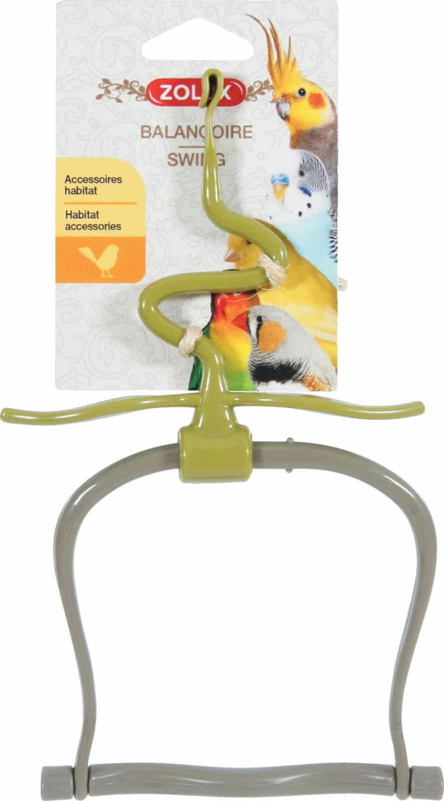 ZOLUX Vogelschaukel aus Kunststoff mit Blättern