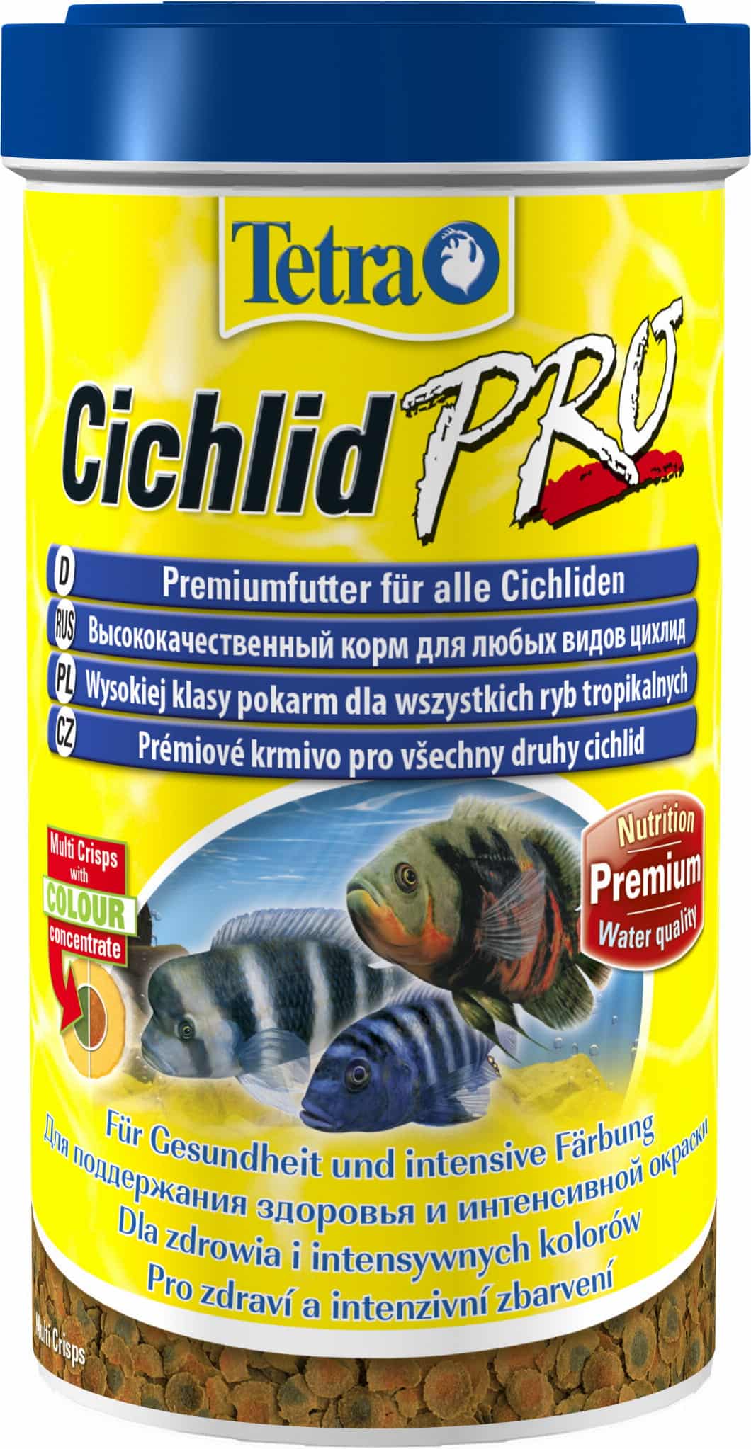 TETRA Cichlid Crisps 500 ml, knuspriges Futter für Buntbarsche