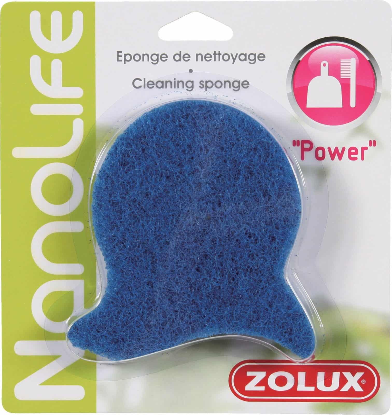ZOLUX Reinigungsschwamm für Aquarienscheiben POWER, Farbe: Blau