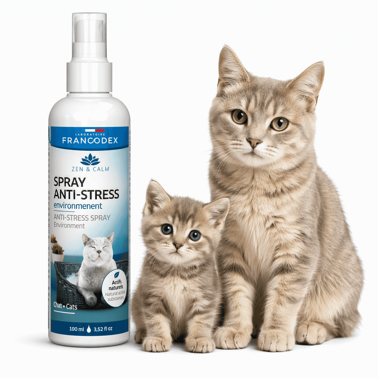 FRANCODEX Anti-Stress-Umgebungsspray für Kätzchen und Katzen 100 ml