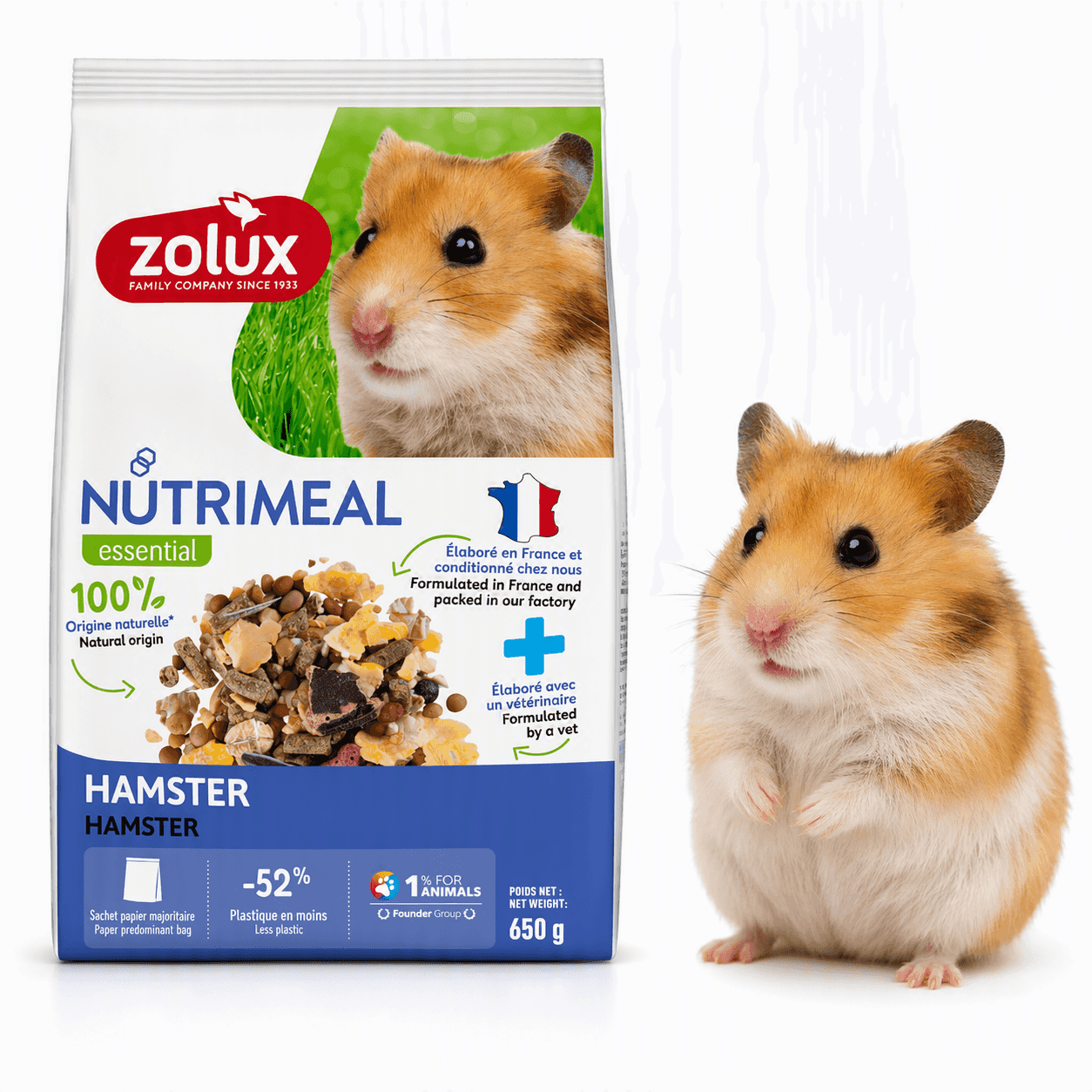 ZOLUX Futter-Mischung für Hamster NUTRIMEAL 4 650g