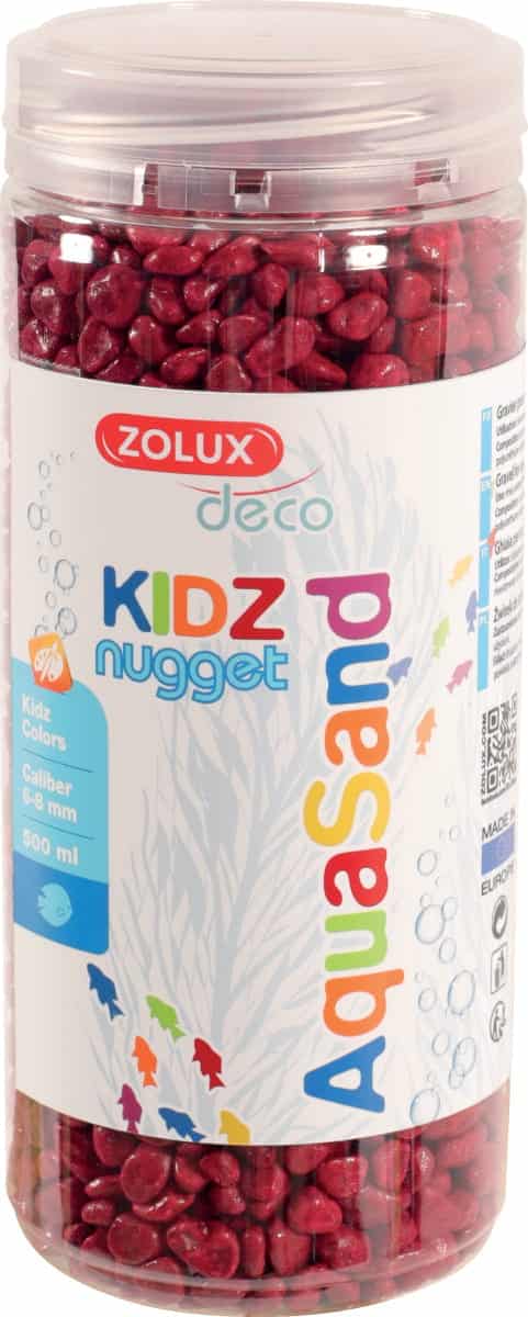 ZOLUX Aquarienkies Aquasand KIDZ Nugget 500 ml, Farbe Rot