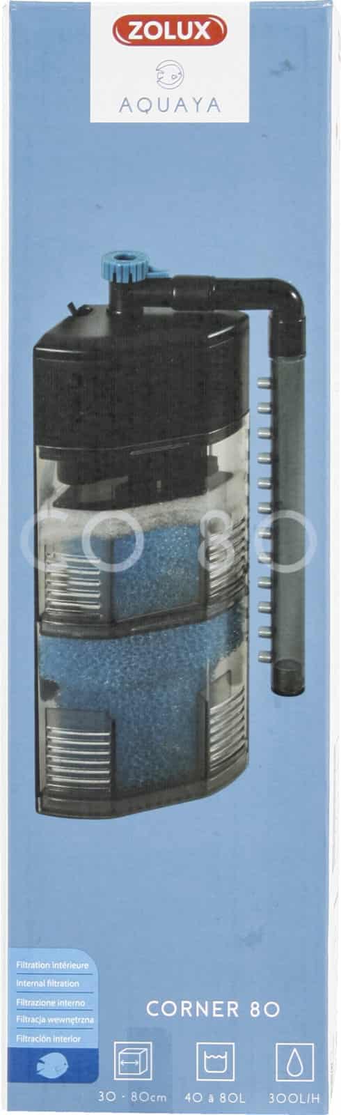 ZOLUX Innenfilter für Aquarien AQUAYA Corner 80