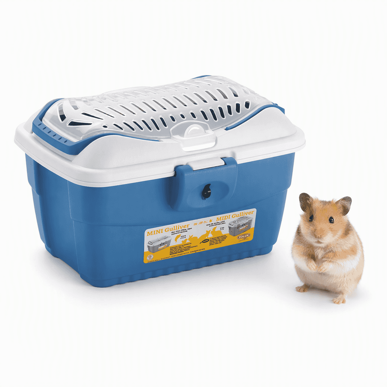 ZOLUX Transportbox für Nagetiere und Papageien MINI GULLIVER blau