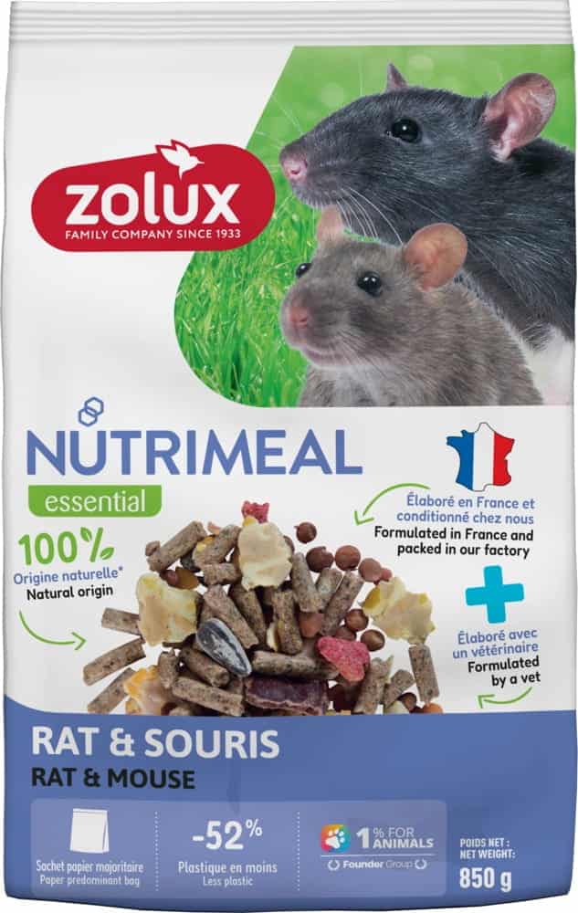 ZOLUX NUTRIMEAL 4 Futtermischung für Mäuse und Ratten 850 g