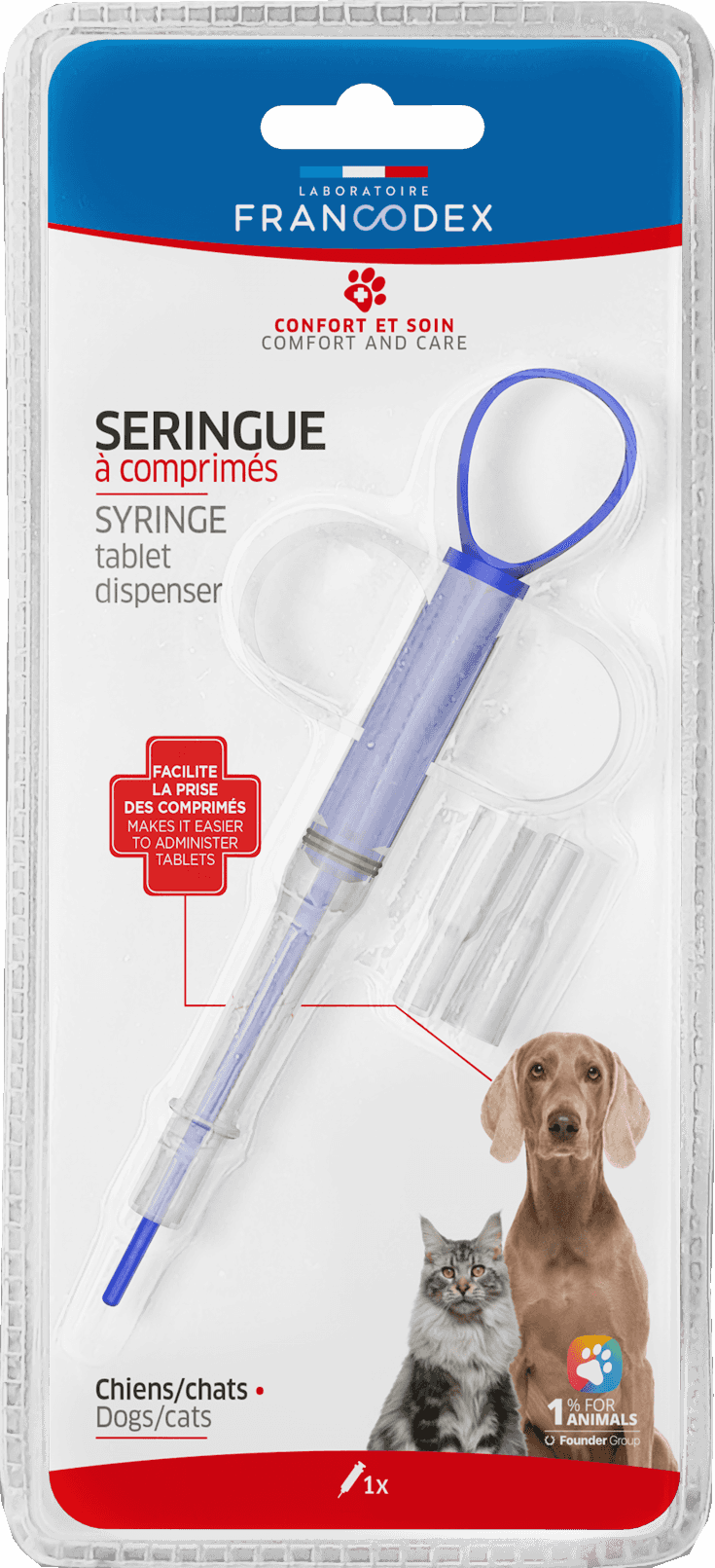 FRANCODEX Tablettenapplikator für Hunde und Katzen, Spritze
