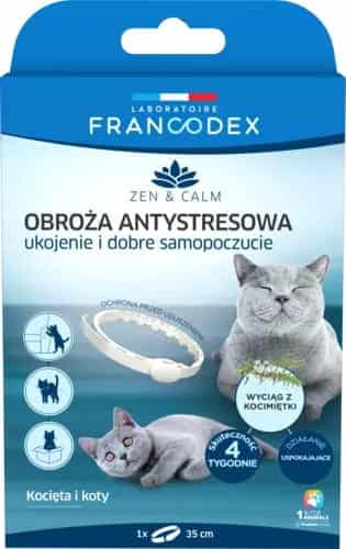 FRANCODEX Anti-Stress-Halsband mit Katzenminze für Katzen, 35 cm