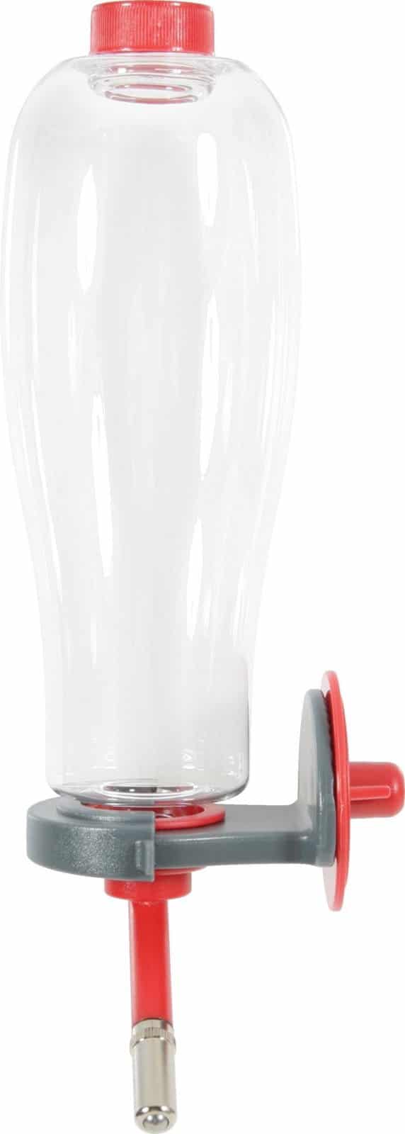 Zolux Trinkflasche für Nagetiere, von oben befüllbar, 500 ml, Farbe: Rot
