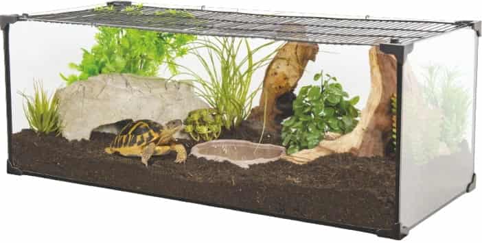 ZOLUX Terrarium für Landschildkröten KARAPAS TERRA PRO 60, Farbe Schwarz