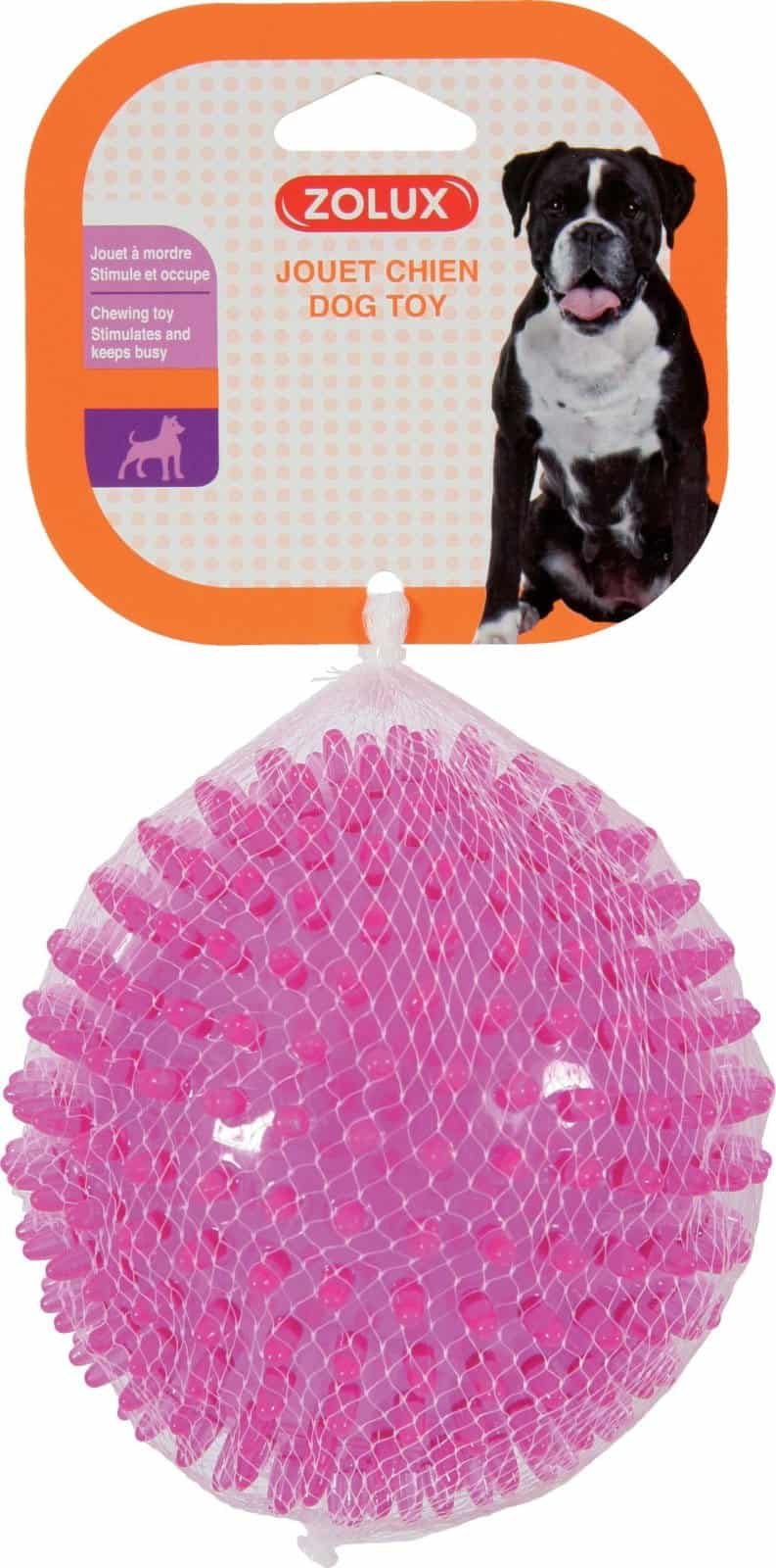 ZOLUX Hundespielzeugball mit Spikes TPR POP 13 cm rosa