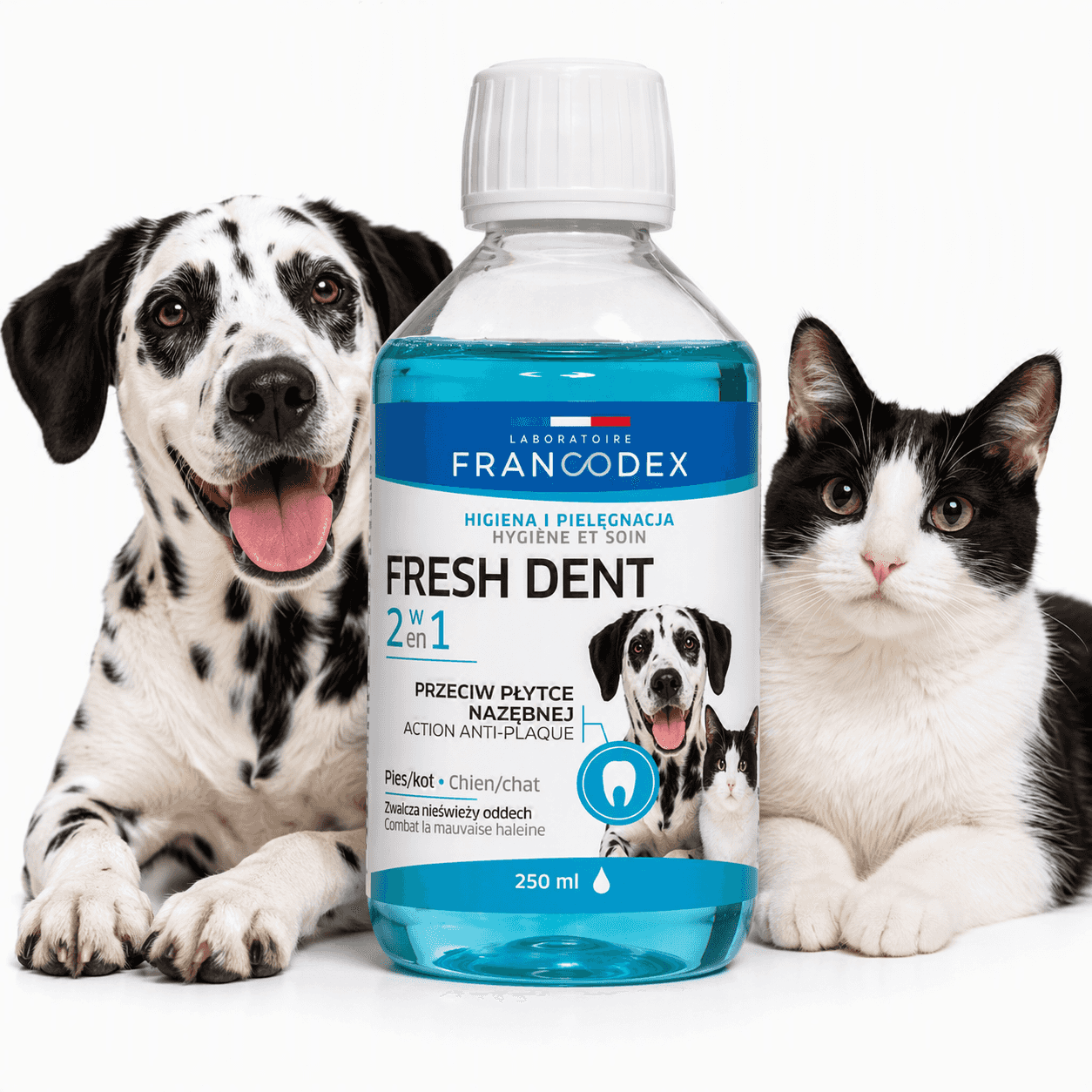 FRANCODEX PL Mundhygieneflüssigkeit für Hunde und Katzen Fresh Dent 250 ml