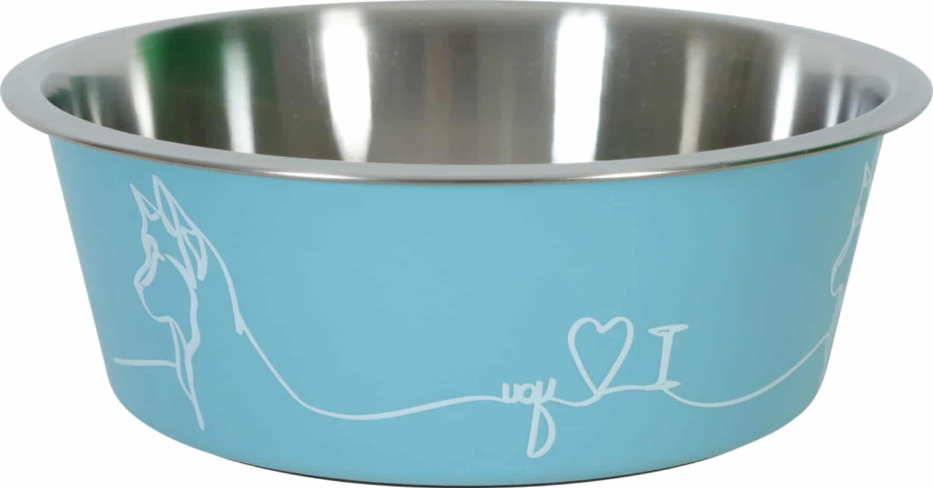 ZOLUX Rutschfester Hundenapf LOVE Farbe blau 1200 ml