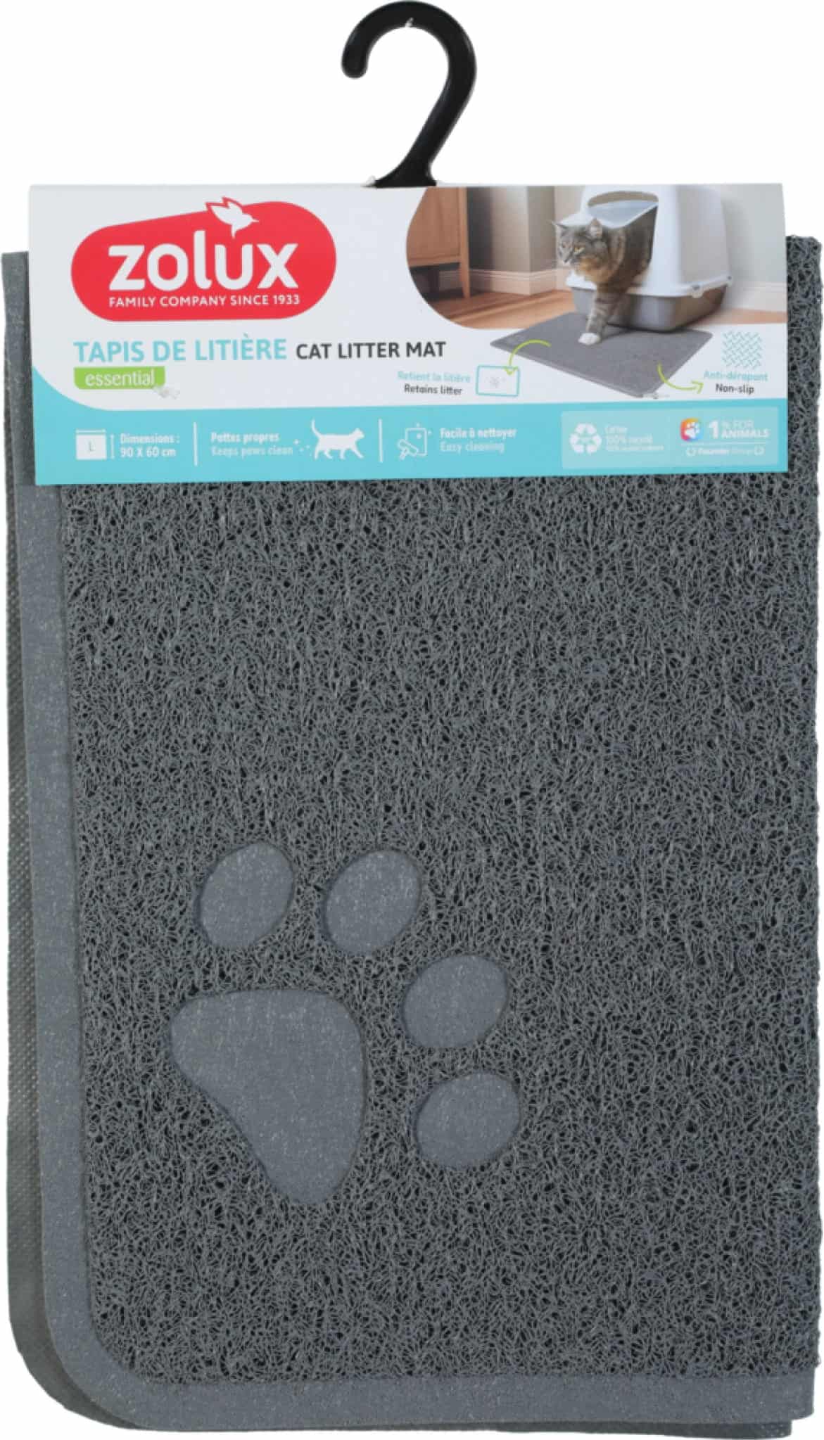 ZOLUX Katzentoiletten-Matte grau L Giant 60x90 cm