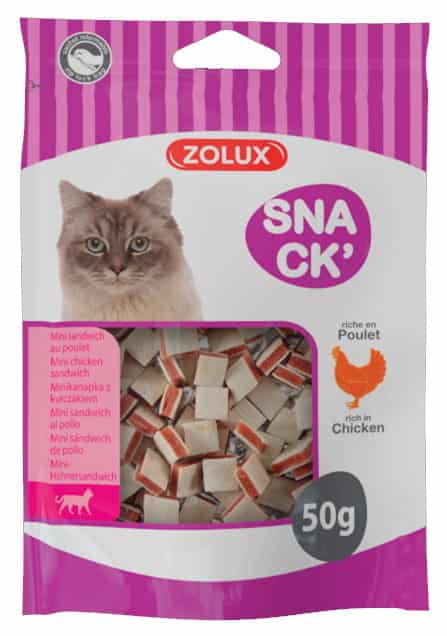 ZOLUX Katzensnack – Mini-Sandwich mit Huhn 50 g