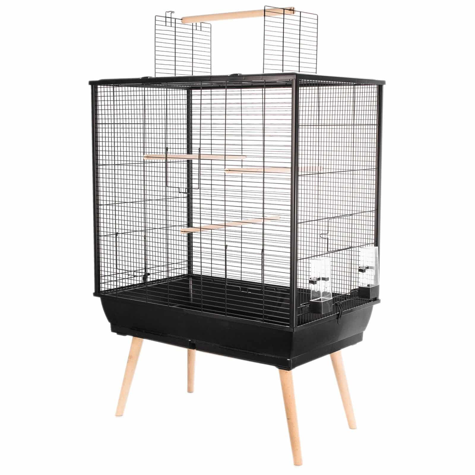 ZOLUX Neo JILI Vogelkäfig H80 Farbe: Schwarz
