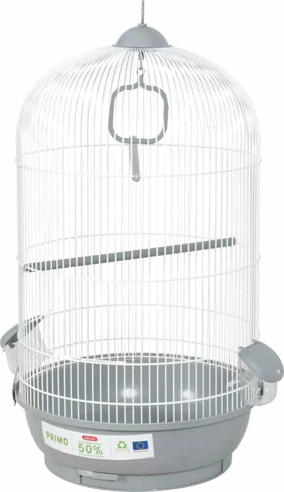 ZOLUX Vogelkäfig PRIMO CARMEN 50 cm, Farbe: Grau/Weiß